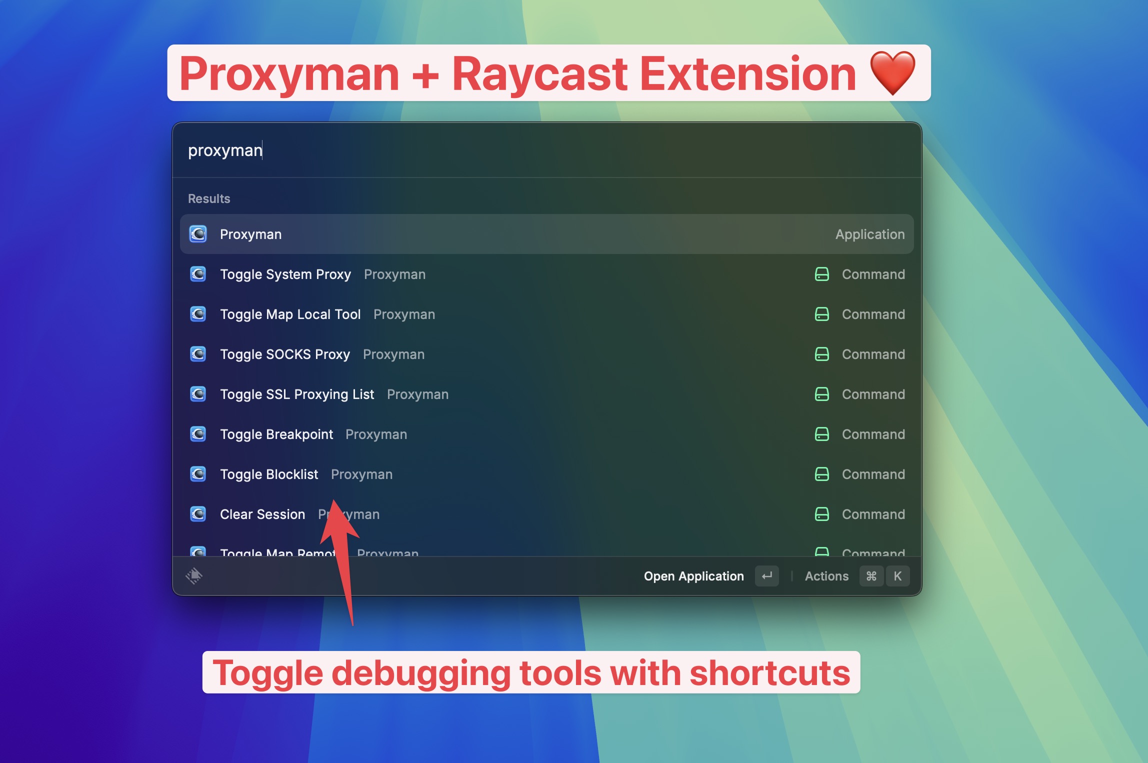 Proxyman with Raycast Extension