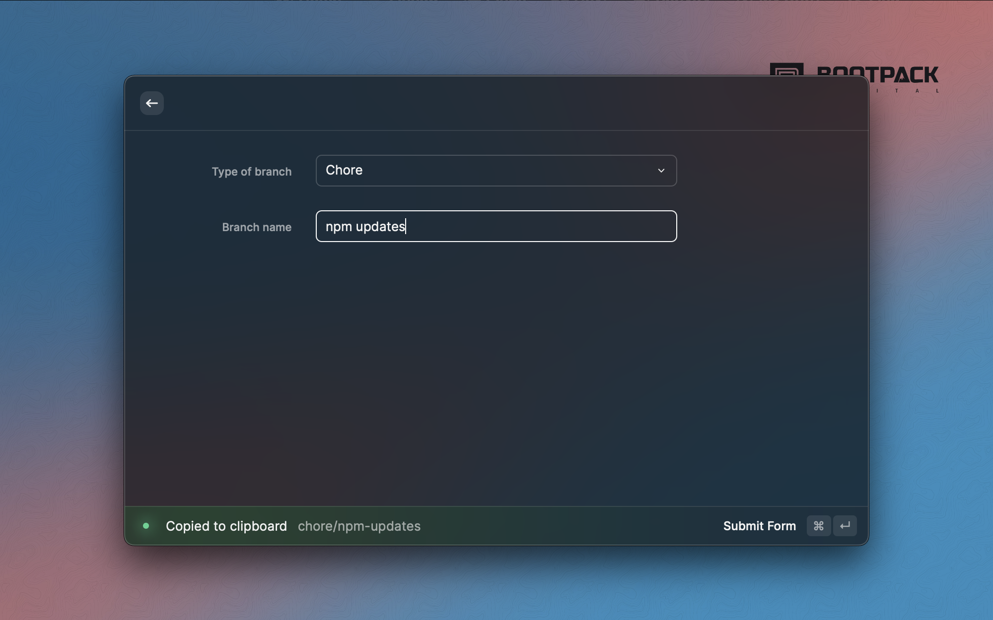 Git Branch Name Generator